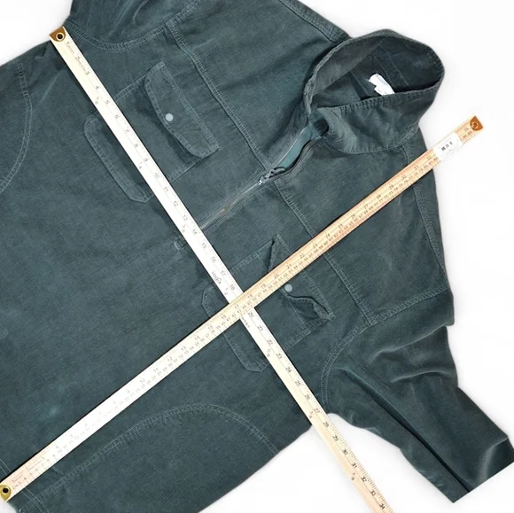 Aerie Offline Corduroy 1/2 Zip Pullover Forest Green, Size XXL - Picture 7 of 11